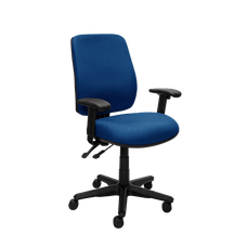 Buro Roma 2 Lever High Back Office Chair With Armrests, Blue BS216-61+180-2-PRO