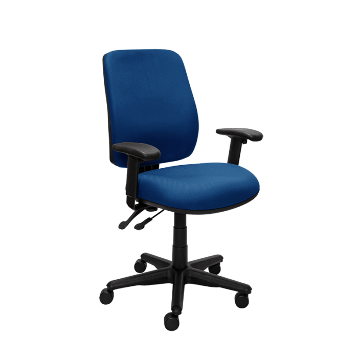 Buro Roma 2 Lever High Back Office Chair With Armrests, Blue BS216-61+180-2-PRO