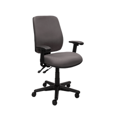 Buro Roma 2 Lever High Back Office Chair With Armrests, Charcoal BS216-62+180-2-PRO