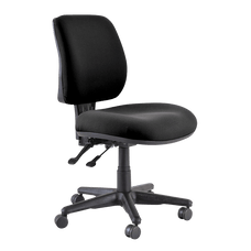 Buro Roma 2 Lever Mid Back Office Chair Black / Black Nylon / Assembled - Delivery to commercial address BS218-63-AS-COM