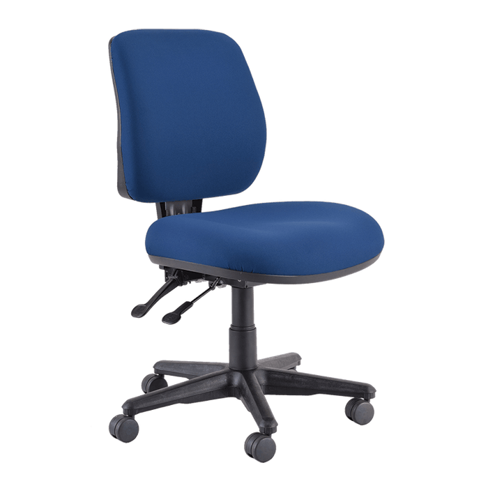 Buro Roma 2 Lever Mid Back Office Chair Blue / Black Nylon / Ready to Assemble BS218-61