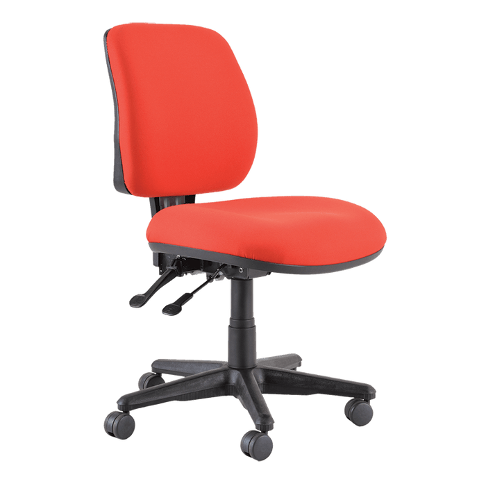Buro Roma 2 Lever Mid Back Office Chair, Nylon Base, Red BS218-63-PRO