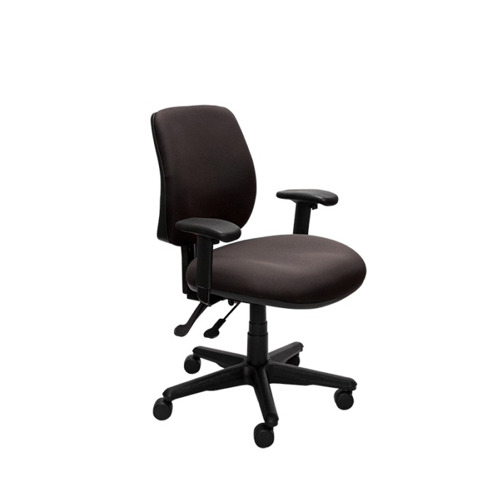 Buro Roma 2 Lever Mid Back Office Chair With Armrest