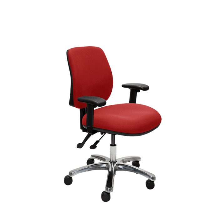 Buro Roma 2 Lever Mid Back Ergonomic Office Chair with Armrest, Polish ...
