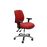 Buro Roma 2 Lever Mid Back Office Chair, With Armrest Red / Polished Aluminium / Assembled - Delivery to commercial address BS218-66+PC068+180-2-AS-COM