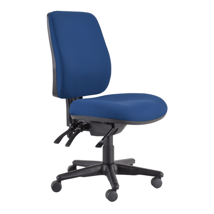 Buro Roma 3 Lever High Back Ergonomic Office Chair, Blue, Black Nylon Base BS217-61-BB