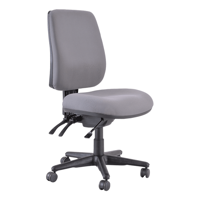 Buro Roma 3 Lever High Back Ergonomic Office Chair, Charcoal, Black Nylon Base BS217-62