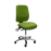 Buro Roma 3 Lever High Back Ergonomic Office Chair, Polished Aluminium Base, Assembled, Green Commercial Address BS217-64+PC068-AS-COM