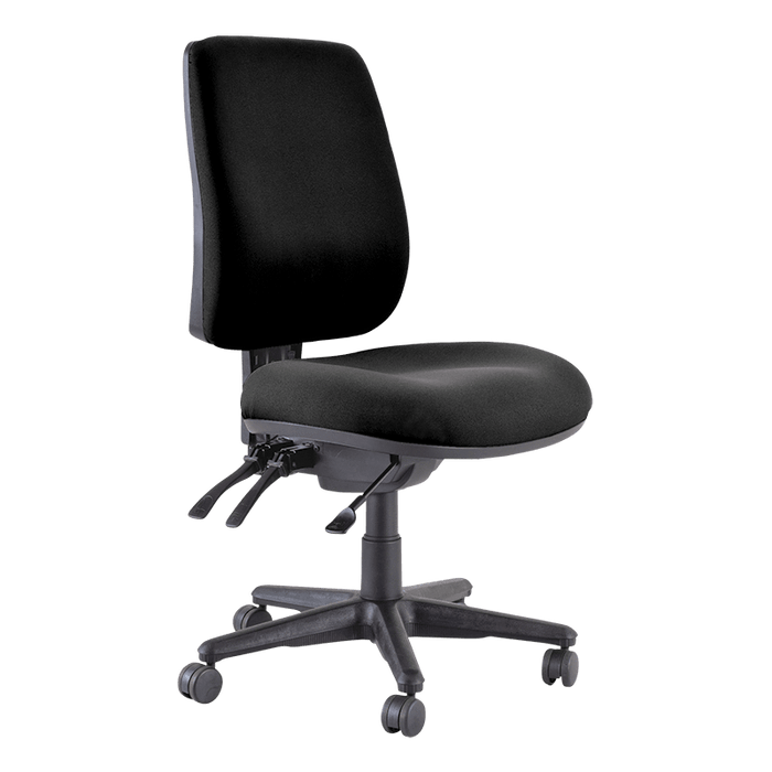 Buro Roma 3 Lever High Back Office Chair Black / Black Nylon / Ready to Assemble BS217-63