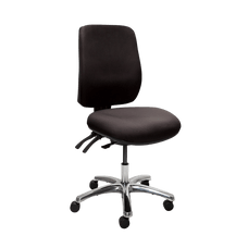 Buro Roma 3 Lever High Back Office Chair Black / Polished Aluminium / Ready to Assemble BS217-63+PC068