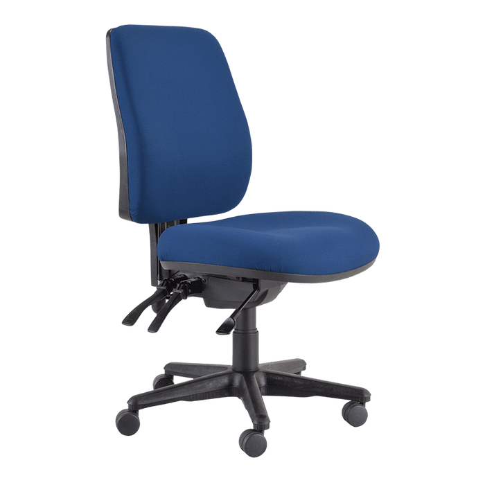 Buro Roma 3 Lever High Back Office Chair Blue / Black Nylon / Ready to Assemble BS217-61