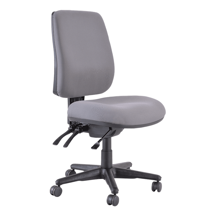 Buro Roma 3 Lever High Back Office Chair Charcoal / Black Nylon / Ready to Assemble BS217-62