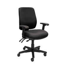 Buro Roma 3 Lever High Back Office Chair With Armrest Black / Black Nylon / Ready to Assemble BS217-63-180-2