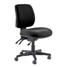 Buro Roma 3 Lever Mid Back Office Chair Black / Black Nylon / Ready to Assemble BS219-63