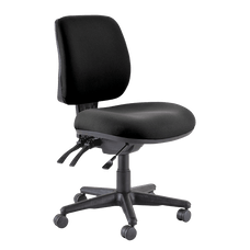 Buro Roma 3 Lever Mid Back Office Chair, Black Fabric, Nylon Base BS219-63