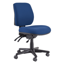 Buro Roma 3 Lever Mid Back Office Chair, Blue Fabric, Nylon Base BS219-61