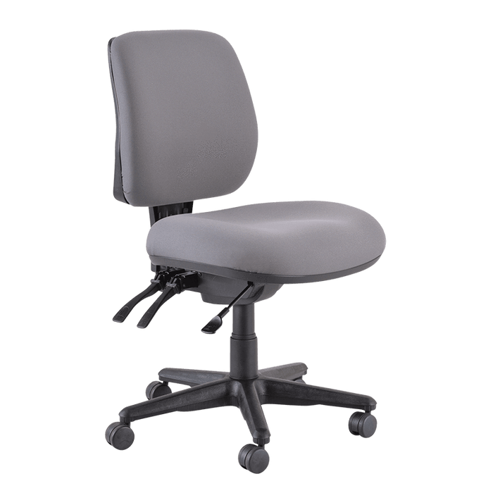 Buro Roma 3 Lever Mid Back Office Chair Charcoal / Black Nylon / Ready to Assemble BS219-62