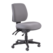 Buro Roma 3 Lever Mid Back Office Chair Charcoal / Black Nylon / Ready to Assemble BS219-62-PRO