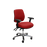 Buro Roma 3 Lever Mid Back Office Chair With Arm Rest Red / Polished Aluminium / Assembled - Delivery to commercial address BS219-66+PC068+180-2-AS-COM