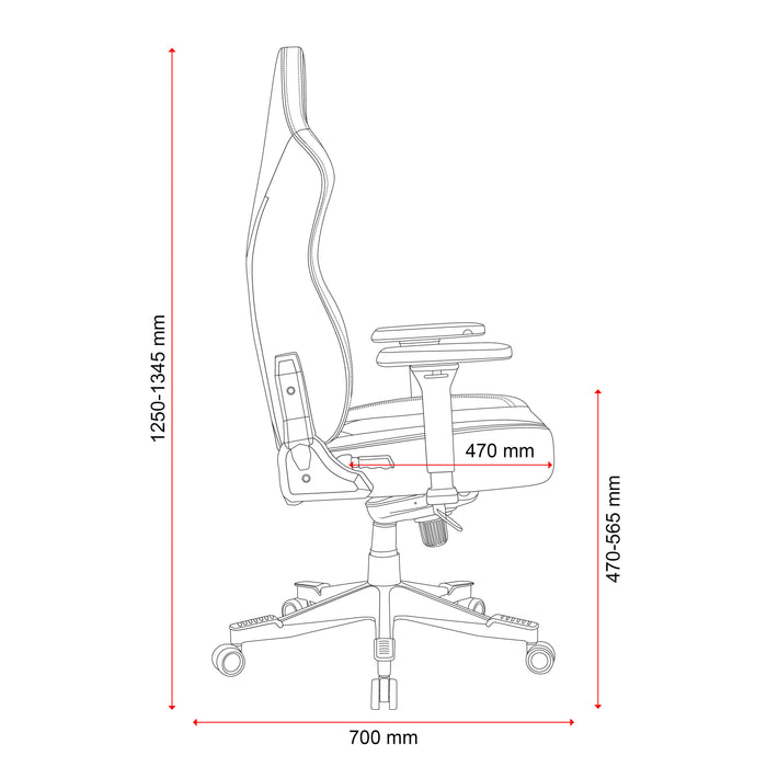 Buro X PowerA Navigator Ergo Gaming Chair, Black PU BS155-PU3
