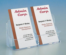 Business Card Holder Portrait x 2 Compartments LX70401