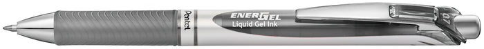 Pentel Energel Gel Roller Pen Retractable BL77 0.7mm Grey - Pack of 12