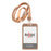 Rexel Aluminium Double Sided ID Card Holder with Lanyard - Rose Gold (Portrait)