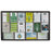 Quartet Penrite Glass Doors Fabric Noticeboard 1500mm x 900mm