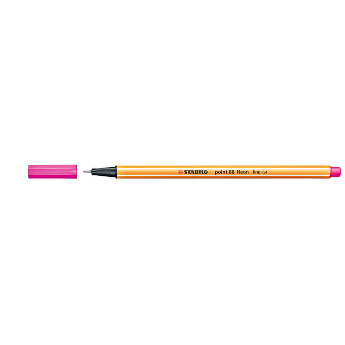 Stabilo Point 88 Fineliner Neon Pink, Pack of 10