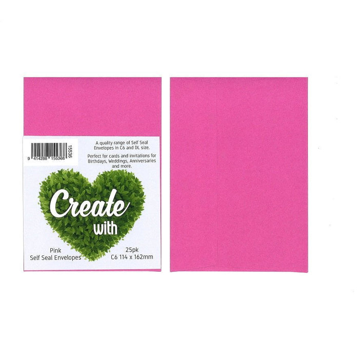 C6 / A6 Pink Colour Envelope x 25's pack DP15536