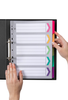 Marbig A4 Cardboard Indices/Divider, 5 Tabs, Fluoro