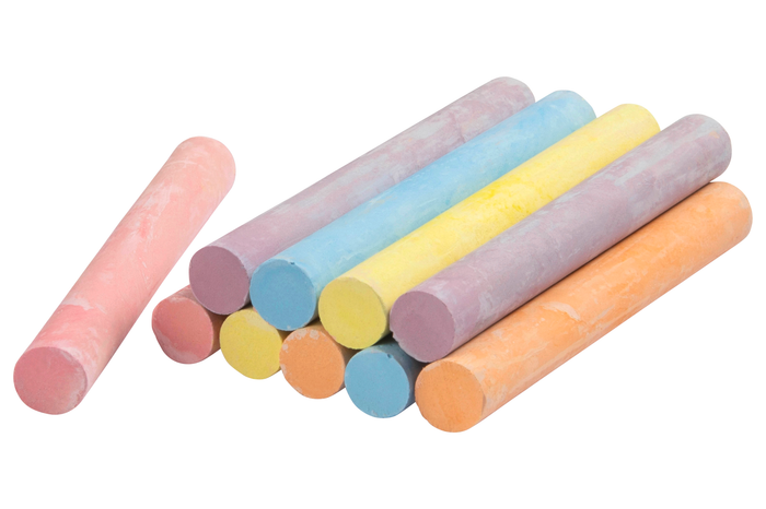 Texta Dustless Assorted Coloured Chalk Pack of 10