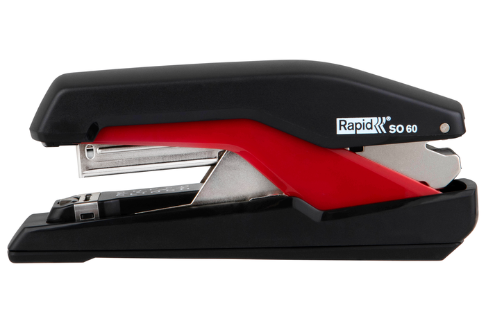 Rapid SO60 Omnipress Stapler, Full Strip, Black/Red