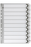 Marbig A4 Cardboard Indices/Divider, 10 Tab, Black/White