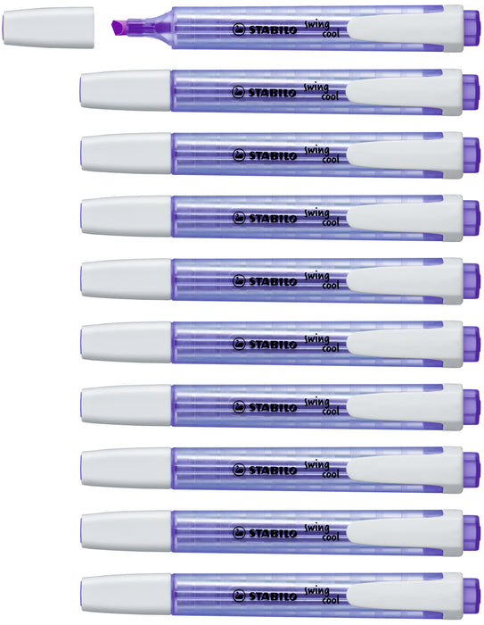 Stabilo Swing Cool Highlighter Lavender, Box of 10 (275/55)