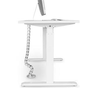 CABLE MANAGEMENT SPINE - ADJUSTABLE FLEXIBLE CABLE ORGANIZER WITH FOUR CABLE CHANNELS AND WEIGHTED BASE PLATE - PROTECTION FOR COMPUTER CABLES IM3695899