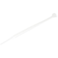 Cable Zip Ties, Self Locking, 10cm x 2mm, 100 Pack, White, 22mm Bundle Diameter, Tensile Strength Nylon, Curved Tip, CBMZT4N IM5139026