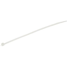 Cable Zip Ties, Self Locking, 15cm x 3mm, 100 Pack, White, 39mm Bundle Diameter, Tensile Strength Nylon, Curved Tip, CBMZT6N IM5139030