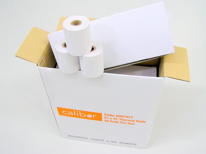 Calibor Thermal Paper Roll 57mm x 47mm 50 Rolls SKRO5747T