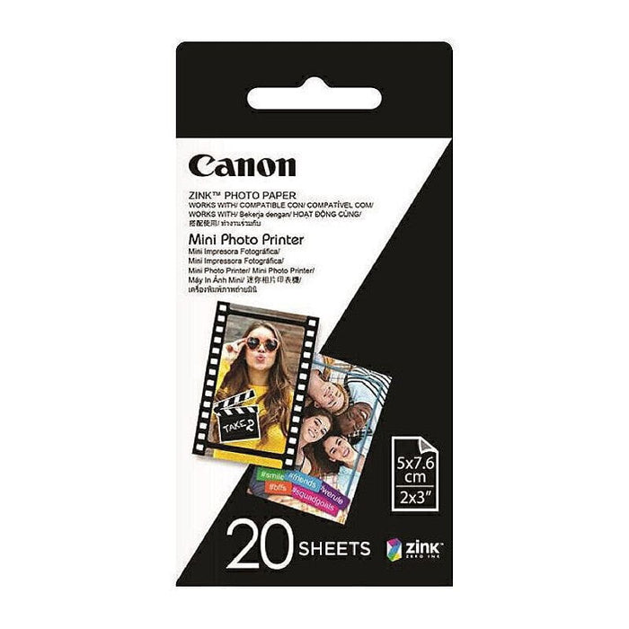 Canon 76mm x 50mm Mini Photo Printer Paper 20 Sheets (ZP-2030-20) DSCMPPP20