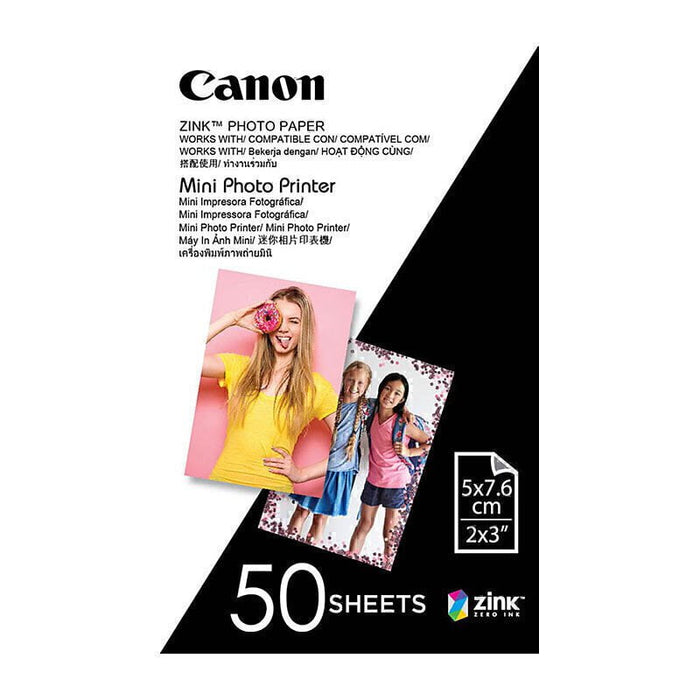 Canon 76mm x 50mm Mini Photo Printer Paper 50 Sheets (ZP-2030-50) DSCMPPP50