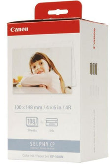 Canon KP-108IN Selphy 6" x 4" Photo Paper + Ink Kit DSCKP108IN