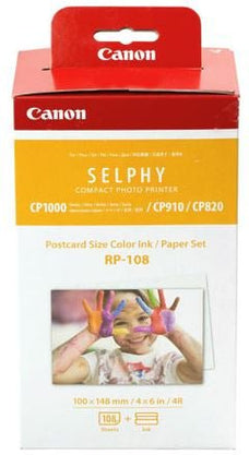 Canon Selphy 6" x 4" Photo Paper + Ink Kit RP-108 DVPB2086