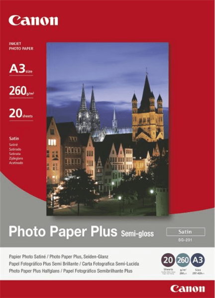 Canon Semi Gloss Photo Paper A3 260gsm x 20 Sheets DSCSG201A3