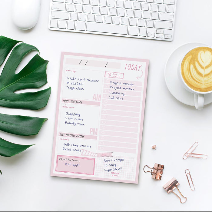 Carpe Diem Daily Planner Pad Ballerina Pink FPP9162CD