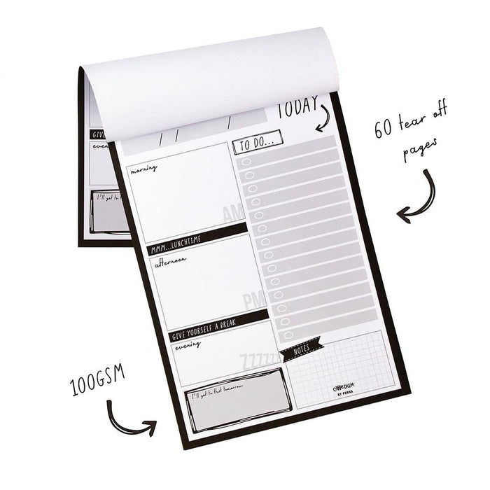 Carpe Diem Daily Planner Pad Black FPP9119CD