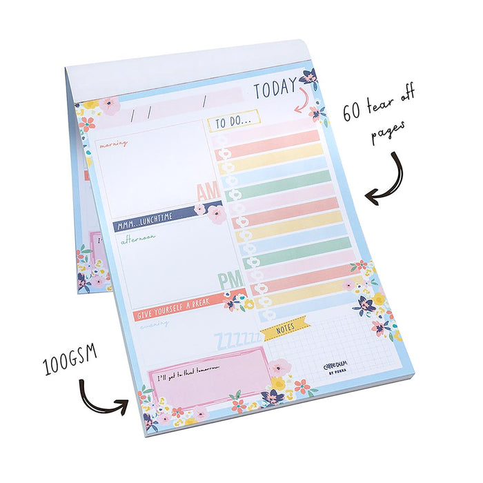 Carpe Diem Daily Planner Pad Ditzy Floral FPP9207CD