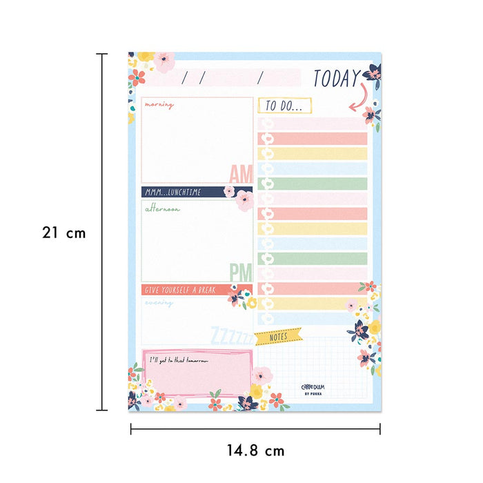 Carpe Diem Daily Planner Pad Ditzy Floral FPP9207CD