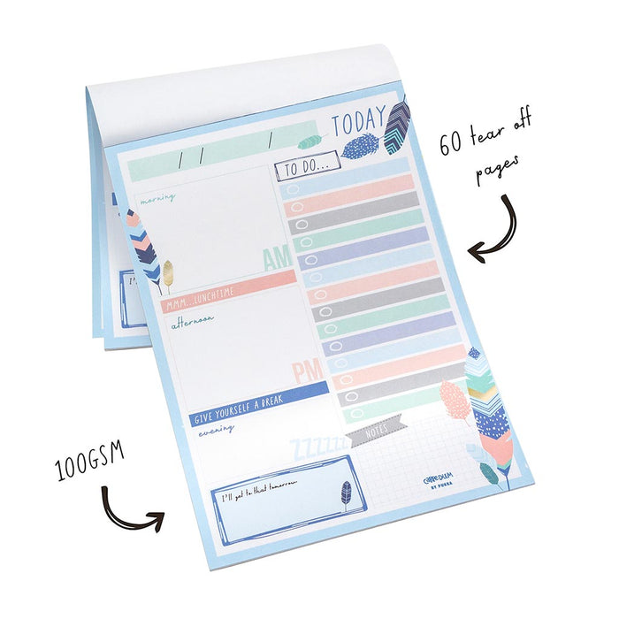 Carpe Diem Daily Planner Pad Feathers FPP9218CD