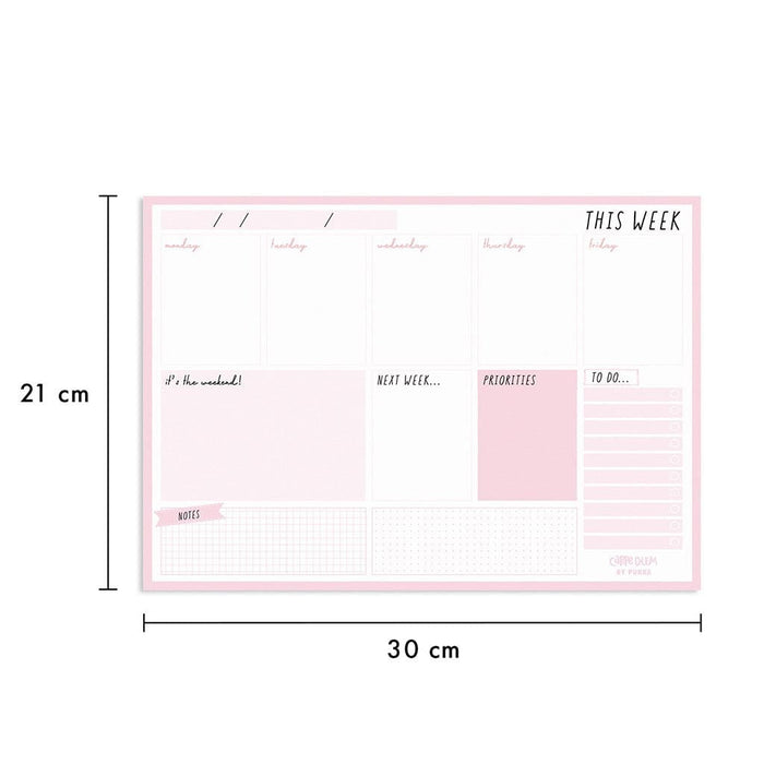 Carpe Diem Weekly Planner Pad Ballerina Pink FPP9163CD